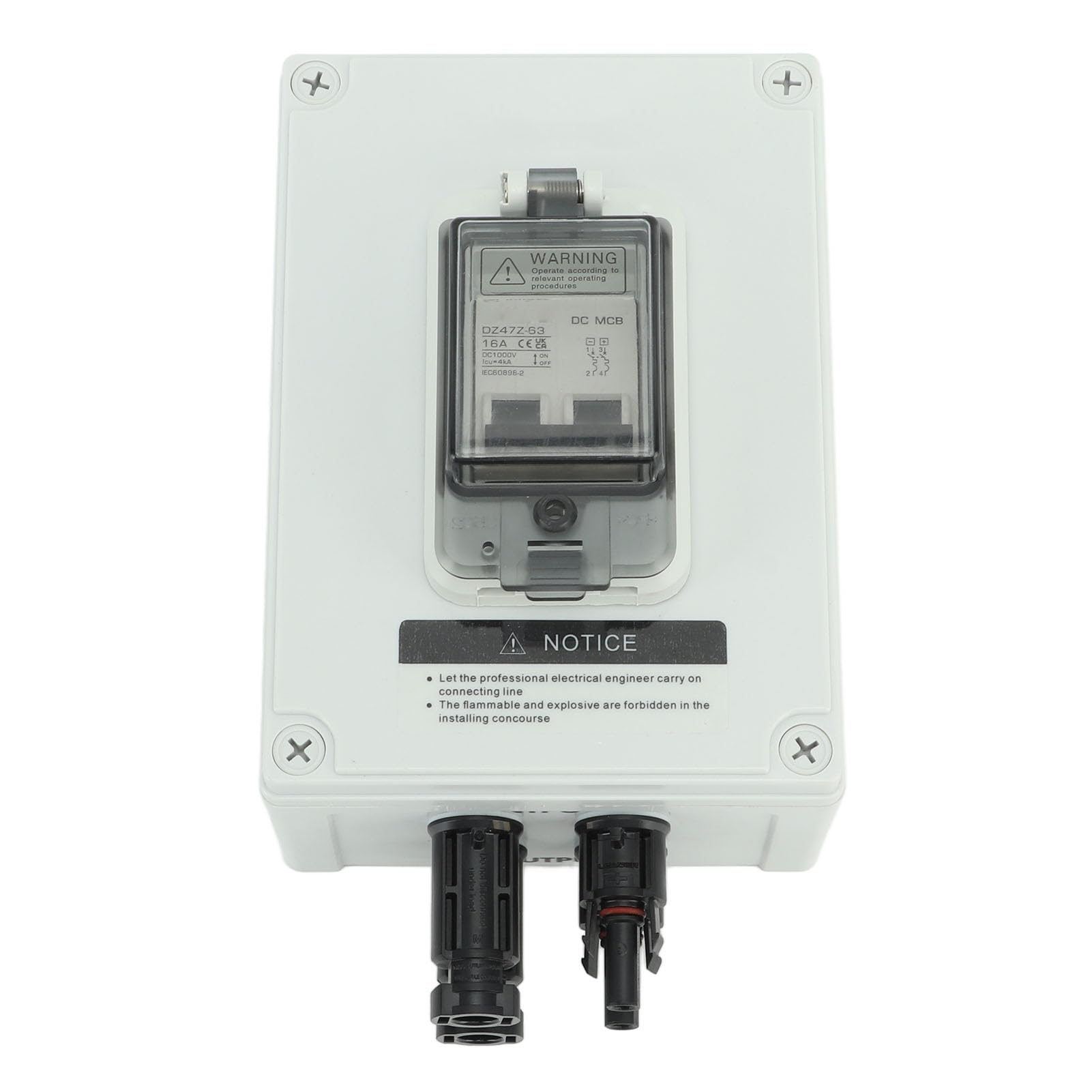 Scatola interruttore miniaturizzato da 40 A AC DC 2P Sezionatore solare non polarizzato, protezione elettrica impermeabile IP67 per sistemi fotovoltaici e applicazioni di