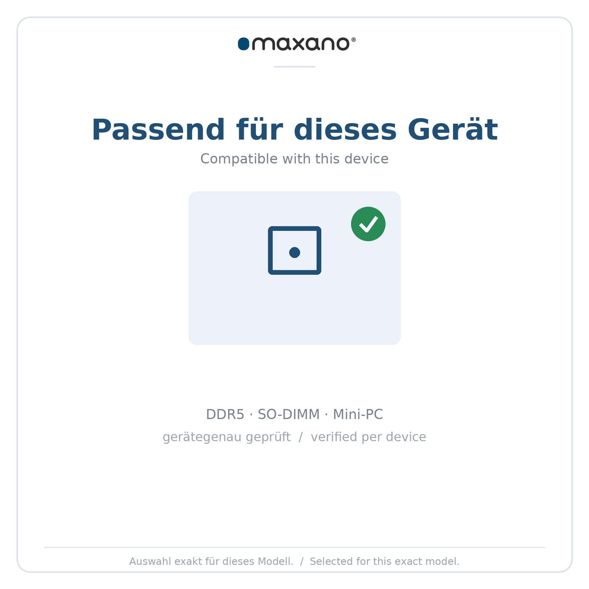 Maxano 16GB Kit (2x8GB) RAM kompatibel mit ASRock Industrial NUC BOX-155H (DDR5 PC5-44800, SO-DIMM, Non-ECC)