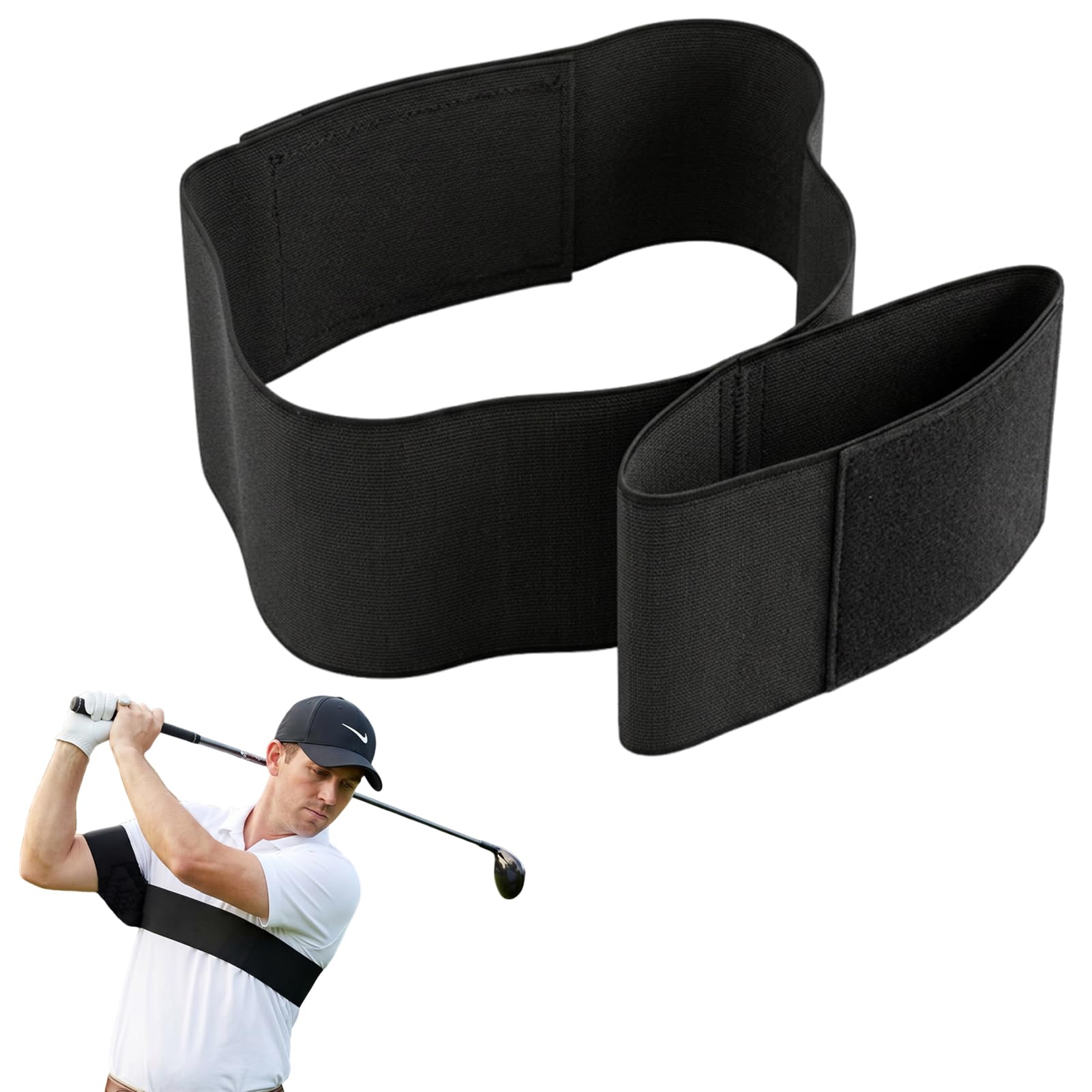 Nutfoam Golf Swing Training Aid, Adjustable Swing Correcting Arm Band for Beginners, Indoor and Outdoor Practice, Golf Training Aids Maintain Proper Swing Plane and Arm Connection