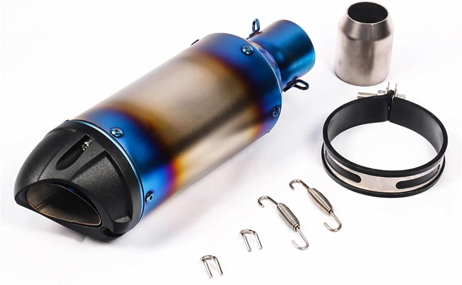 排気部 オートバイ用ステンレススチール製マフラー デュアル排気管 マフラー取り外し可能サイレンサー付き に適合するホンダ VT400 排気システム  オートバイ用排気管 ステンレススチールリンクフロントパイプ スリップオン排気部品 に適合するヤマハに適合するトレーサー ... エキゾーストパイプ 排気管 R25 R3用 MT03 R15 V2 R3 MT125 38-51mm ユニバーサル オートバイ GP