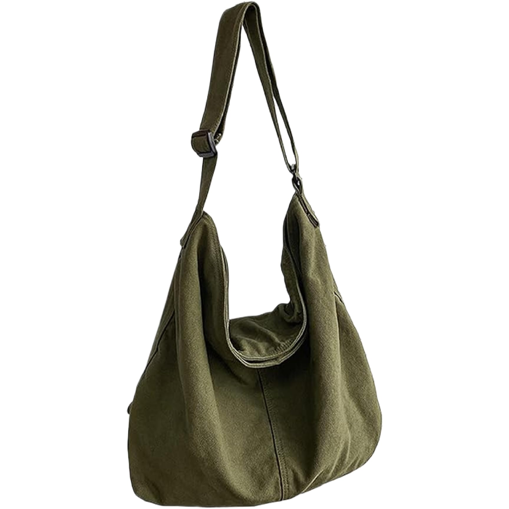Wedhapy Canvas Bags Canvas Messenger Bag Large Capacity Crossbody Bag Zipper Handbags with Adjustable Shoulder Strap Shoulder Casual Tote for Women and Men