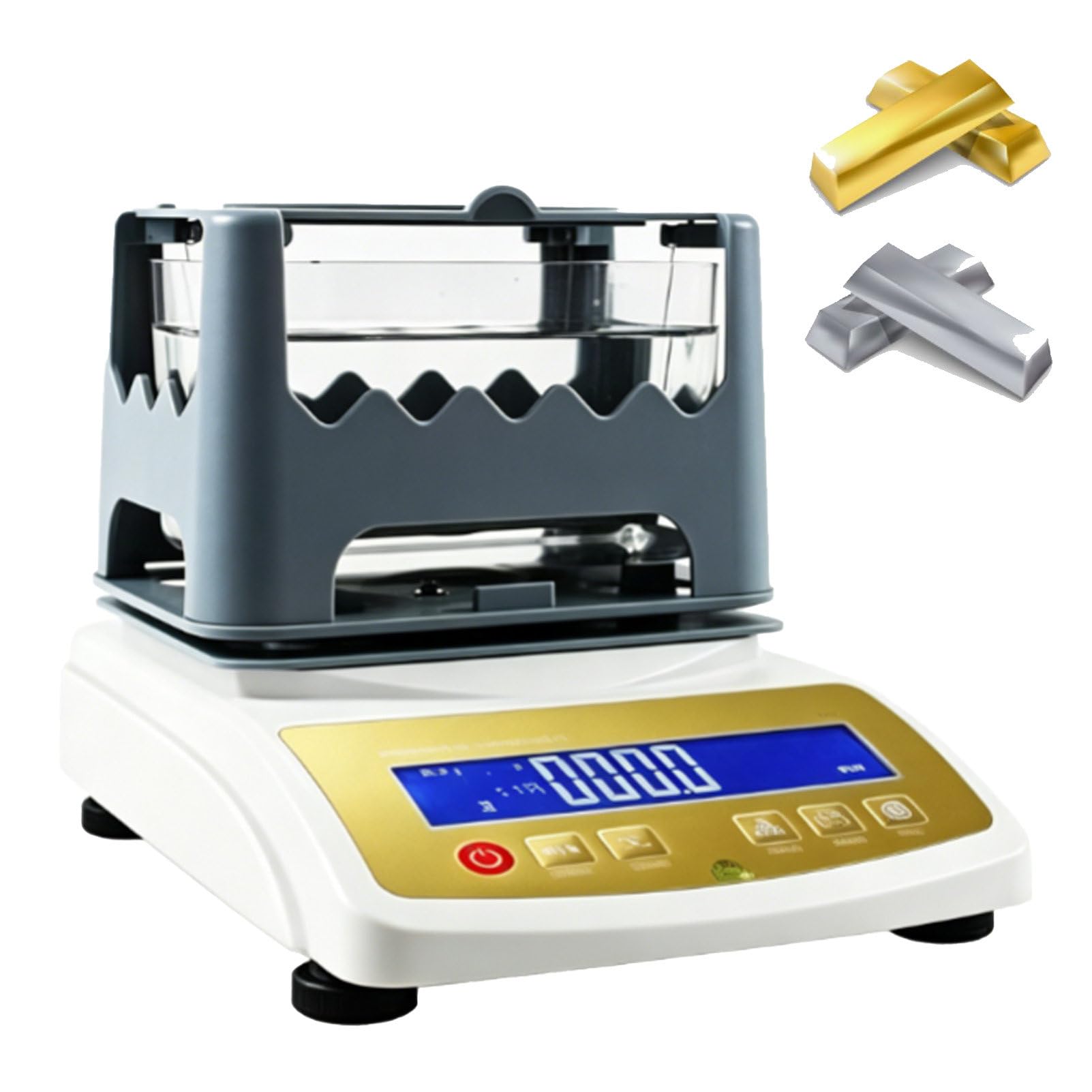 Pvxa Digital Electronic Gold Purity Tester Machine, Gold Purity Content Detector Gold K Value Tester Gold and Silver Density Meter, for Jewelers & Pawnshops 300K