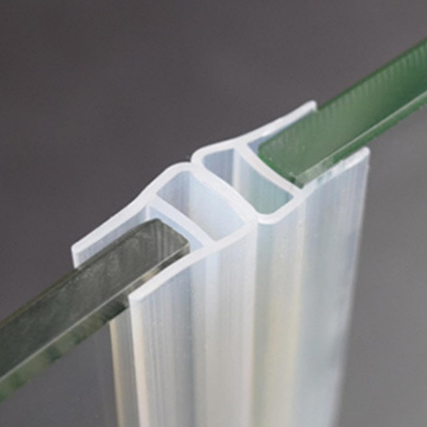 Clear U-Shape Shower Screen Door Seal 200cm/78.74in Length Frameless Glass Shower Door Seal Strip Stop Shower Leaks (6mm/0.24in)