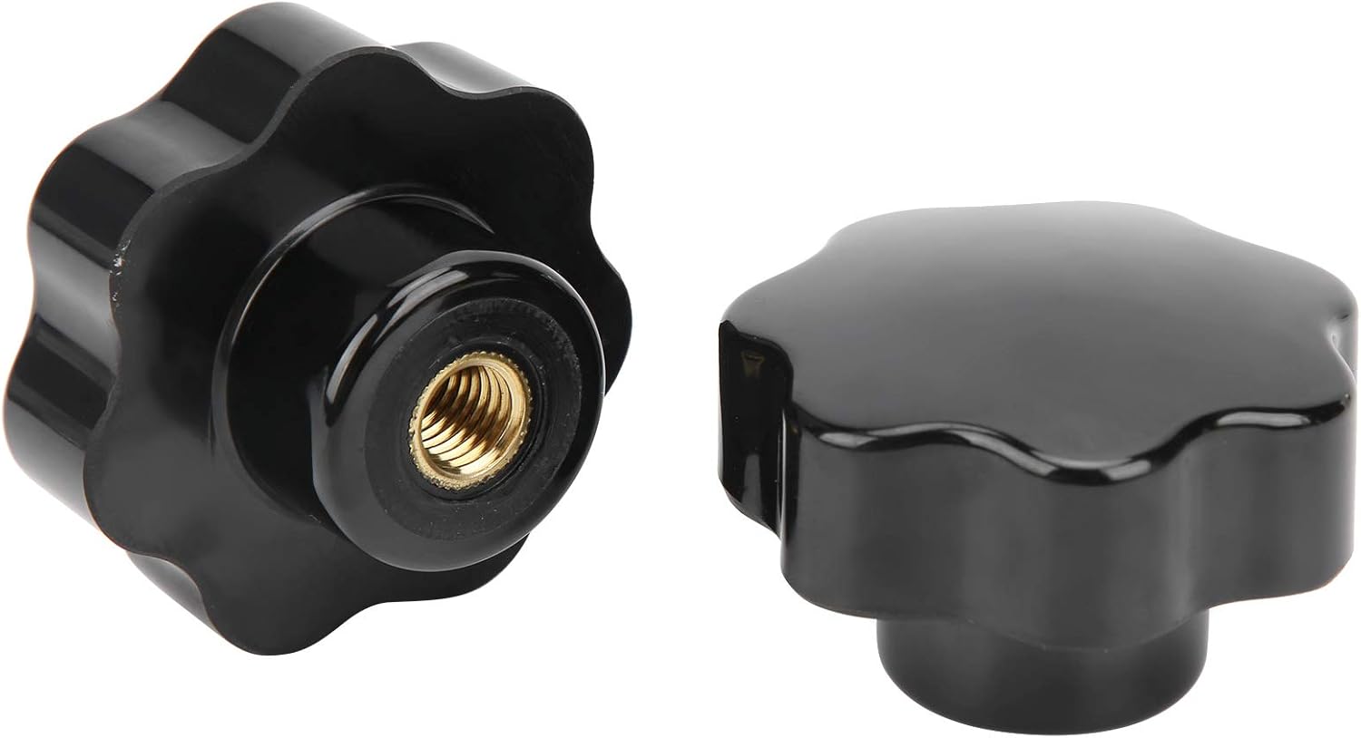 Amazon.co.jp スターノブ ハンドル プラスチック ヘッド スターノブ 2個 スター クランプナット M12x65mm 産業