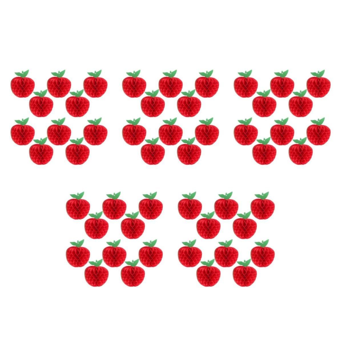 TOYANDONA 50 Piezas Guirnalda de Panal de Papel Rojo para Fiestas y Hogares
