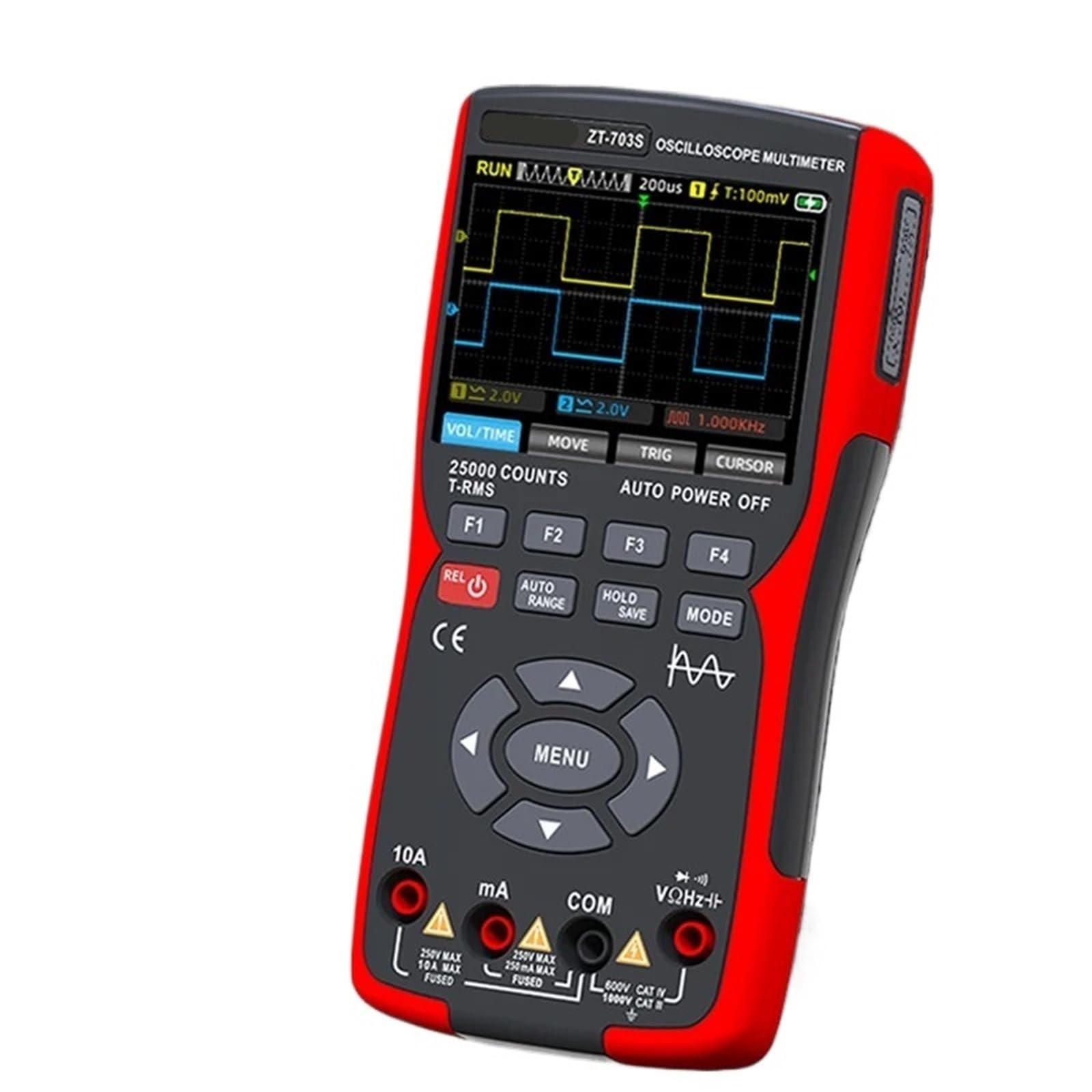 Osciloscopio digital, Generador De Señal Multímetro Osciloscopio Digital 3 En 1 2 Canales 50MHz 280MS/S 25000 Recuentos Para Pruebas Electrónicas 703S,para pruebas y análisis