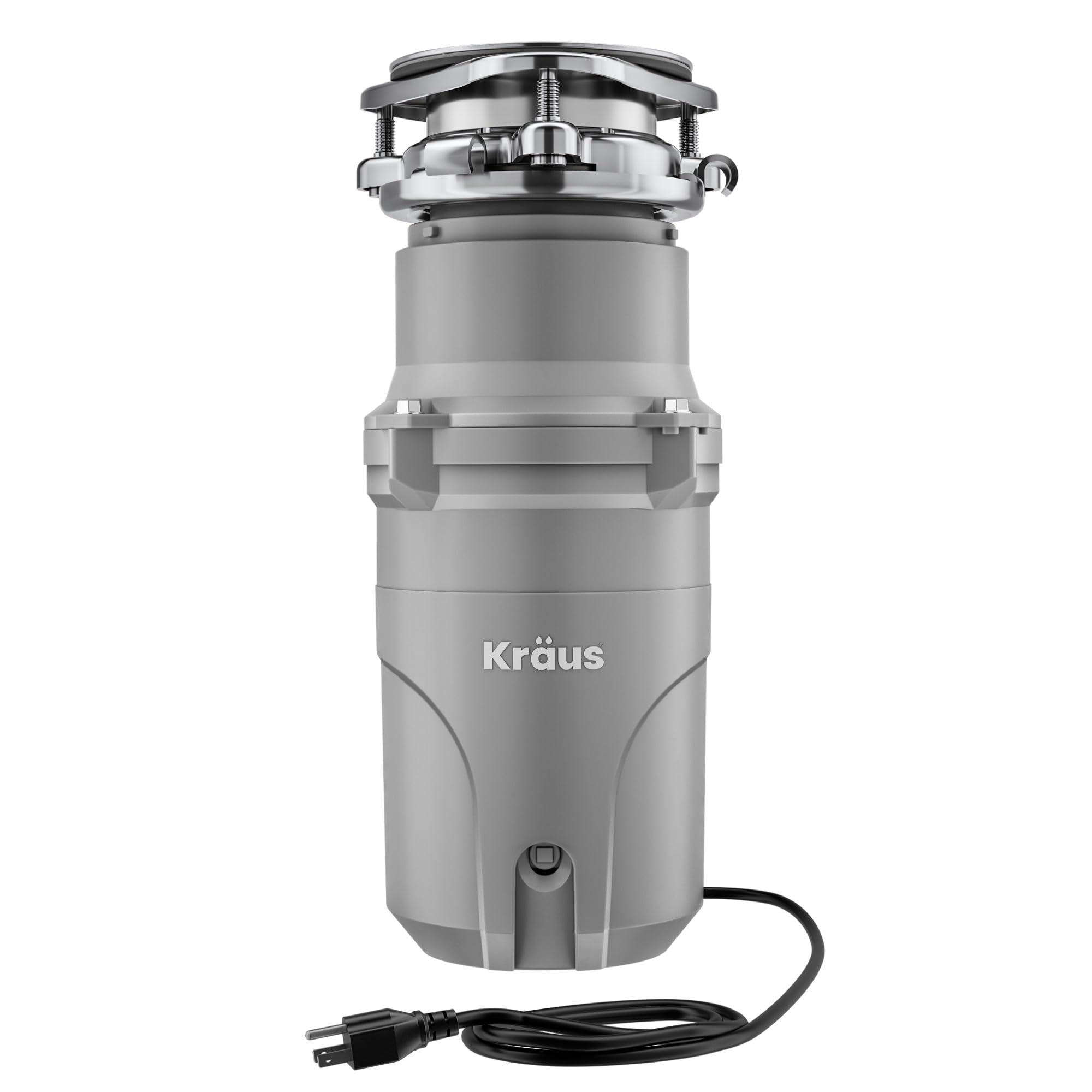 KRAUS® WasteGuard™ High-Speed 1/2 HP Continuous Feed Ultra-Quiet Motor Garbage Disposal with Power Cord and Flange Included and Universal Mount
