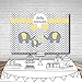 MEHOFOTO Family Three Yellow Elephants Unisex Baby Shower Backdrop Props Yellow and Gray Wave Little Peanut Love Shape Balloons Pattern Photography Background Photo Banner 7x5ft
