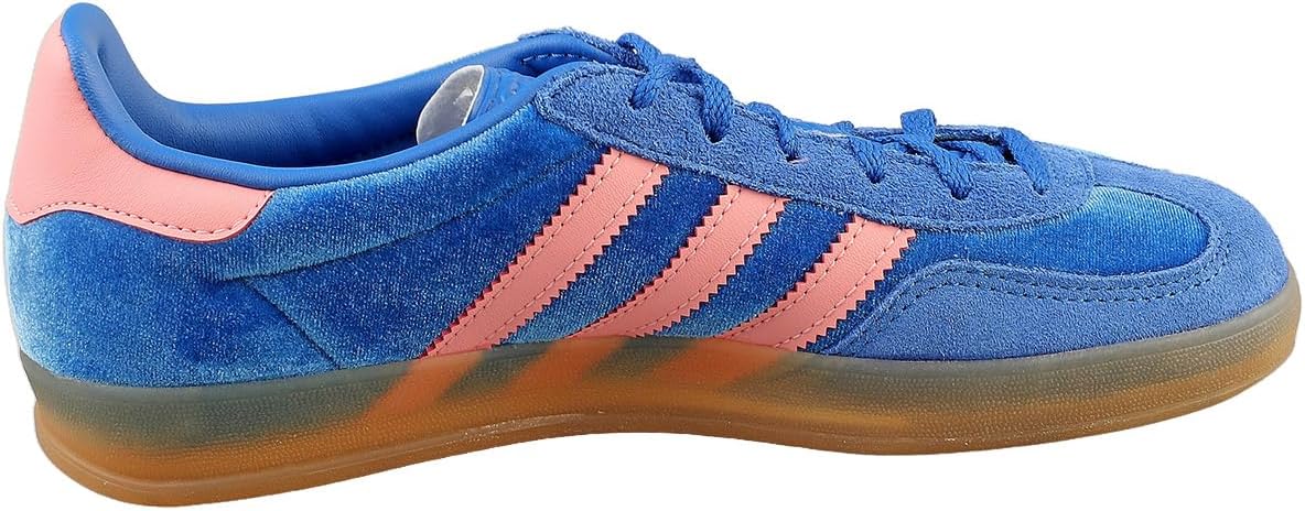 adidas Gazelle Indoor Women's Sneakers, Blue/Semi Pink Spark/Gum, Size 7.5 - Image 6