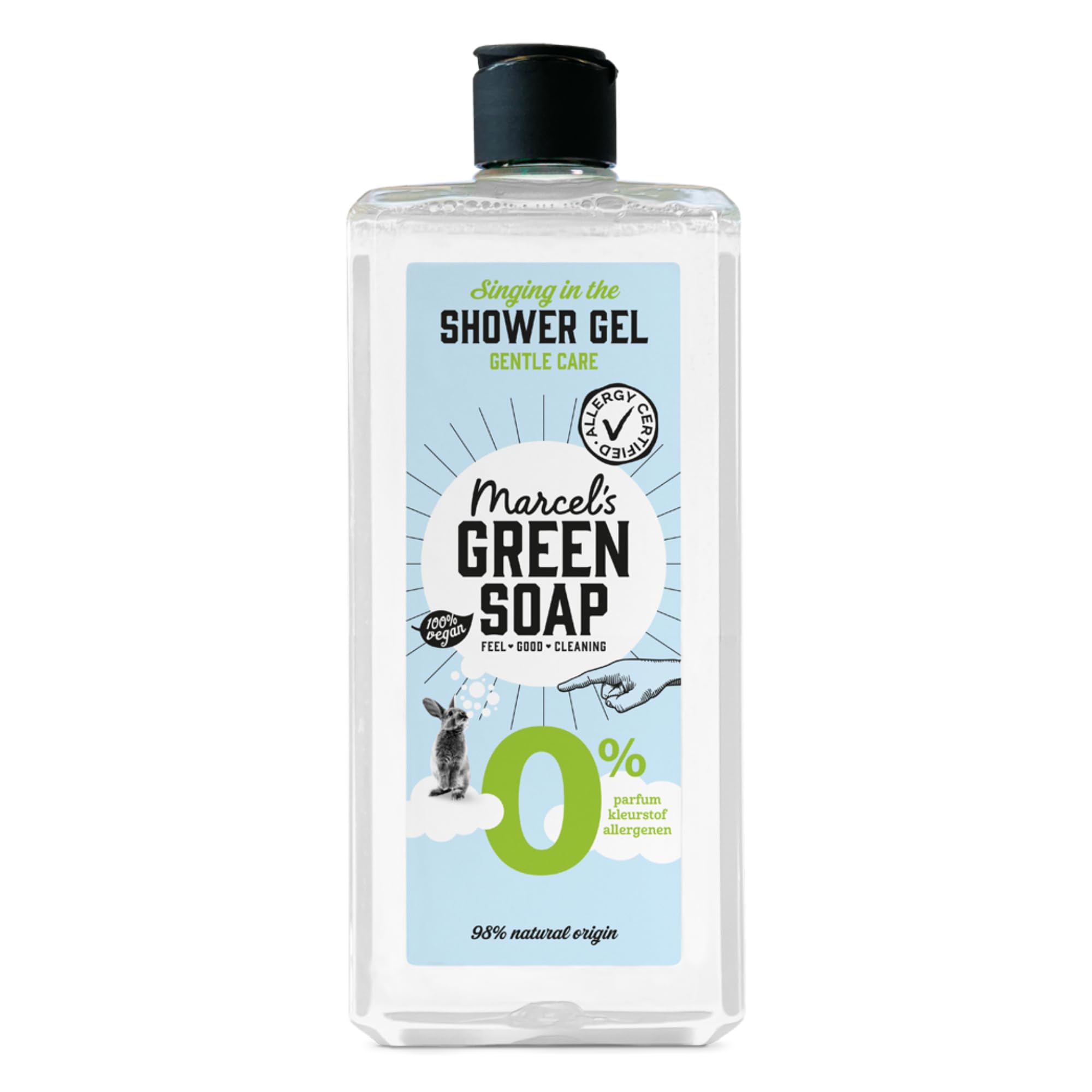 Marcel's Green Soap - Shower Gel 0% - For sensitive skin – Microplastic free formula - Vegan - 100% recycled plastic bottle - 300 ml