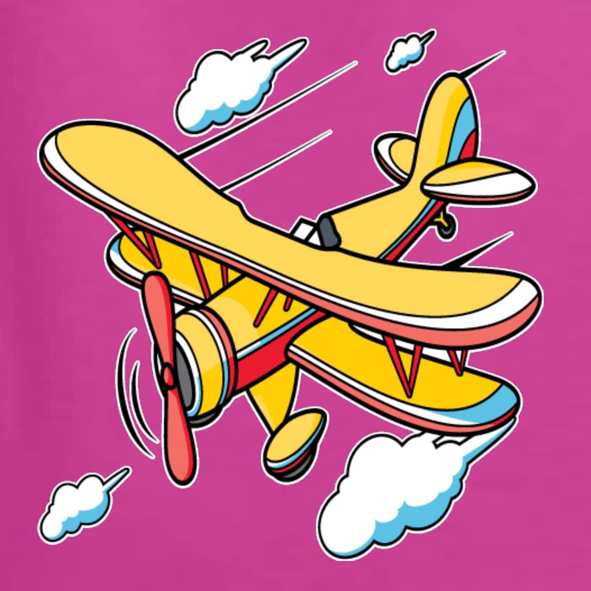 Wild Bobby Yellow Airplane Cartoon Humor Toddler Pullover Fleece Hoodie