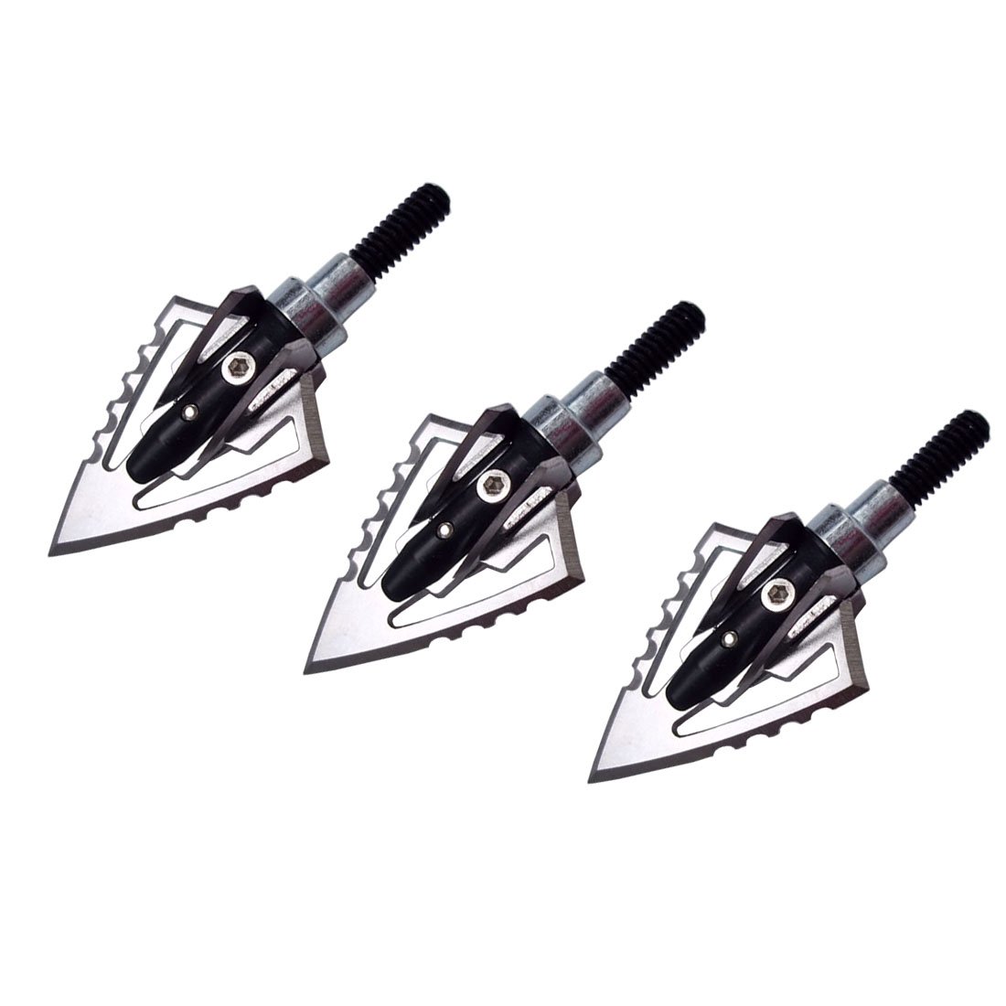 Flèches Tir à l'Arc 100 Grain Broadheads Pointes de Chasse pour Arc