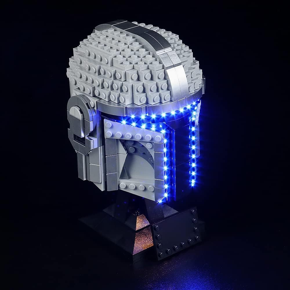 VONADO LED Light Kit Compatible with LEGO The Mandalorian Helmet 75328 (Lights Only, No Models) Creative Lighting Set Accessories Compatible with LEGO 75328 Building Set