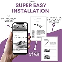 Vista 7 de ERKUL Barras transversales resistentes para Toyota RAV4 2019-2025 No son compatibles con modelos AdventureTRD Off-Road Negro