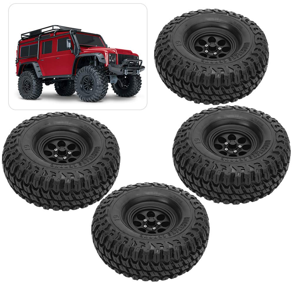 Gumowa opona Rc, potężna wydajność tłumienia drgań Łatwa instalacja i demontaż Miękka tekstura i silna przyczepność Opona samochodowa Rc do Axial 1/10 Axial RC Crawler