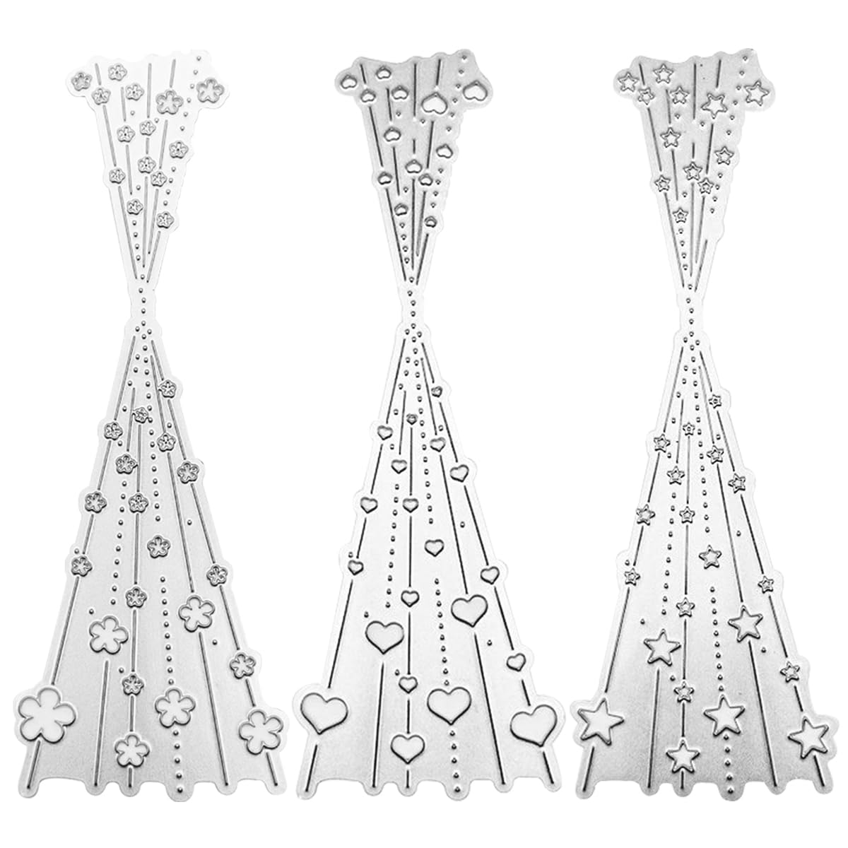 3 PCS Metal Cutting Dies for Card Making DIY Crafts Template Bubble Spotty Line Scrapbook Cards Cutting Dies Cut Stencils DIY Embossing Card Making Decorative Paper Dies Scrapbooking