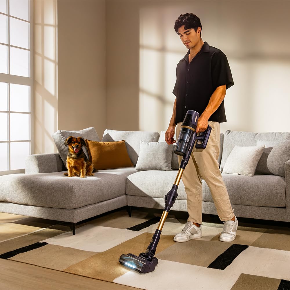 Cecotec Kabelloser Staubsauger BLDC Conga Rockstar RS70 Pet Flex, 500 W, Saugleistung 150 AW, Auto-Modus, Tierbürste und Flexibler Schlauch, Akku 33,6 V, reinigt 140 m² im Eco-Modus