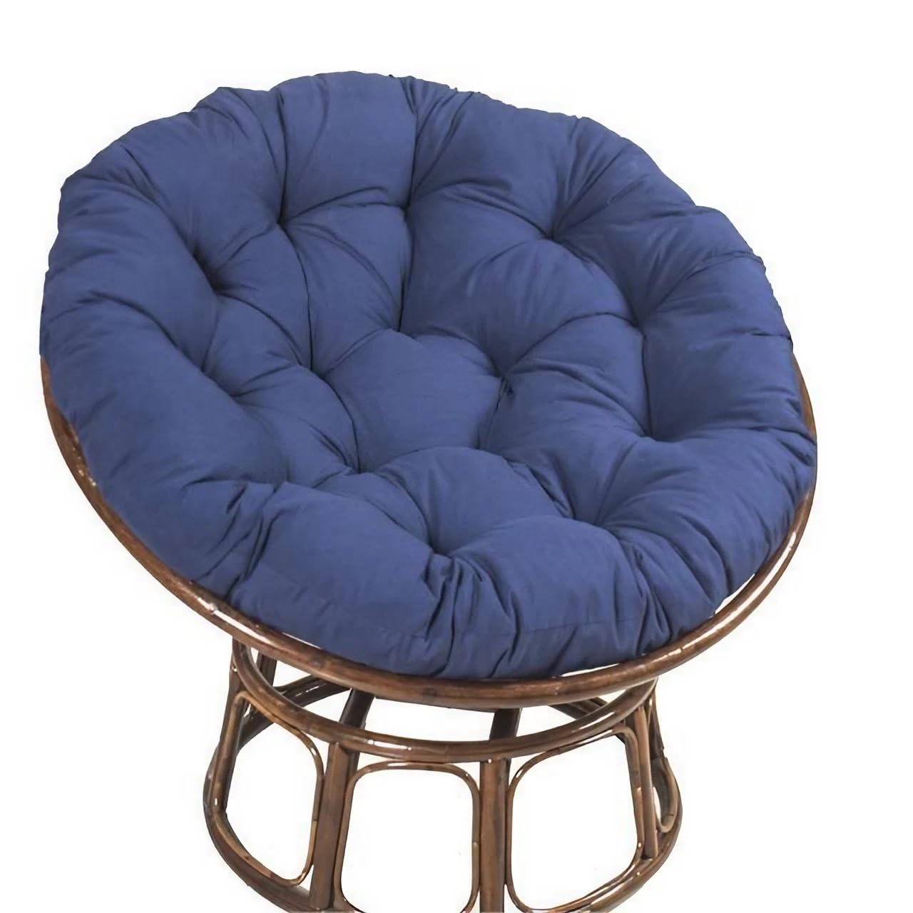 YHXAIQ Round Thickened Floor & Egg Chair Cushion - Polyester+Cotton Plush Comfort For Rocking/Hanging Chairs, Outdoor Garden & Indoor Sofa(Dark blue,60 x 60 cm) — image 1