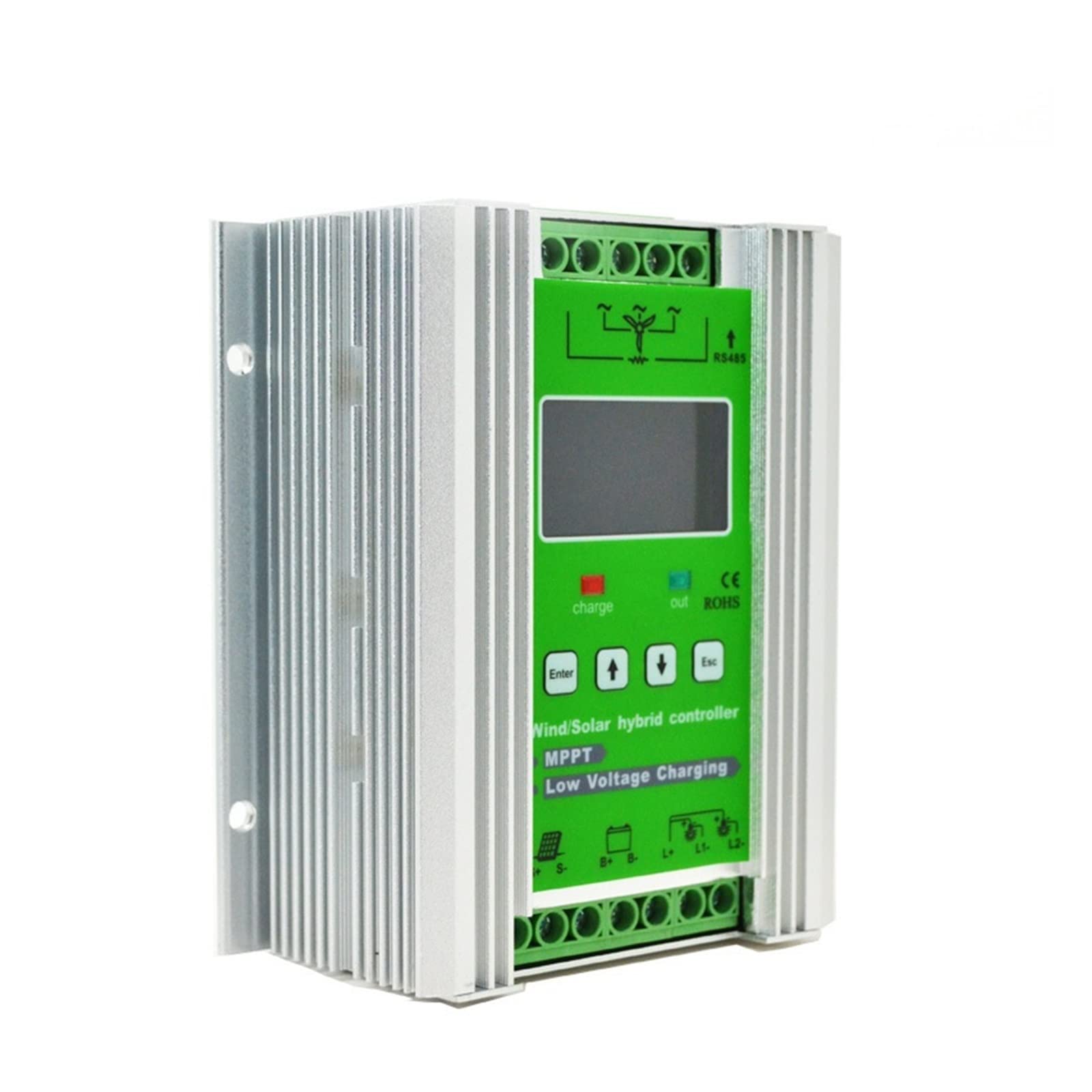 Gqnblvhzupdm One Color Solar Controller, 500W Lead-Acid Lithium Battery Universal Breeze Charging Mppt Boost Street Lamp Wind And Solar Hybrid Controller