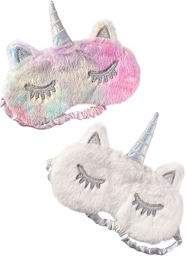 Máscaras para dormir de unicornio - Paquete de 2
