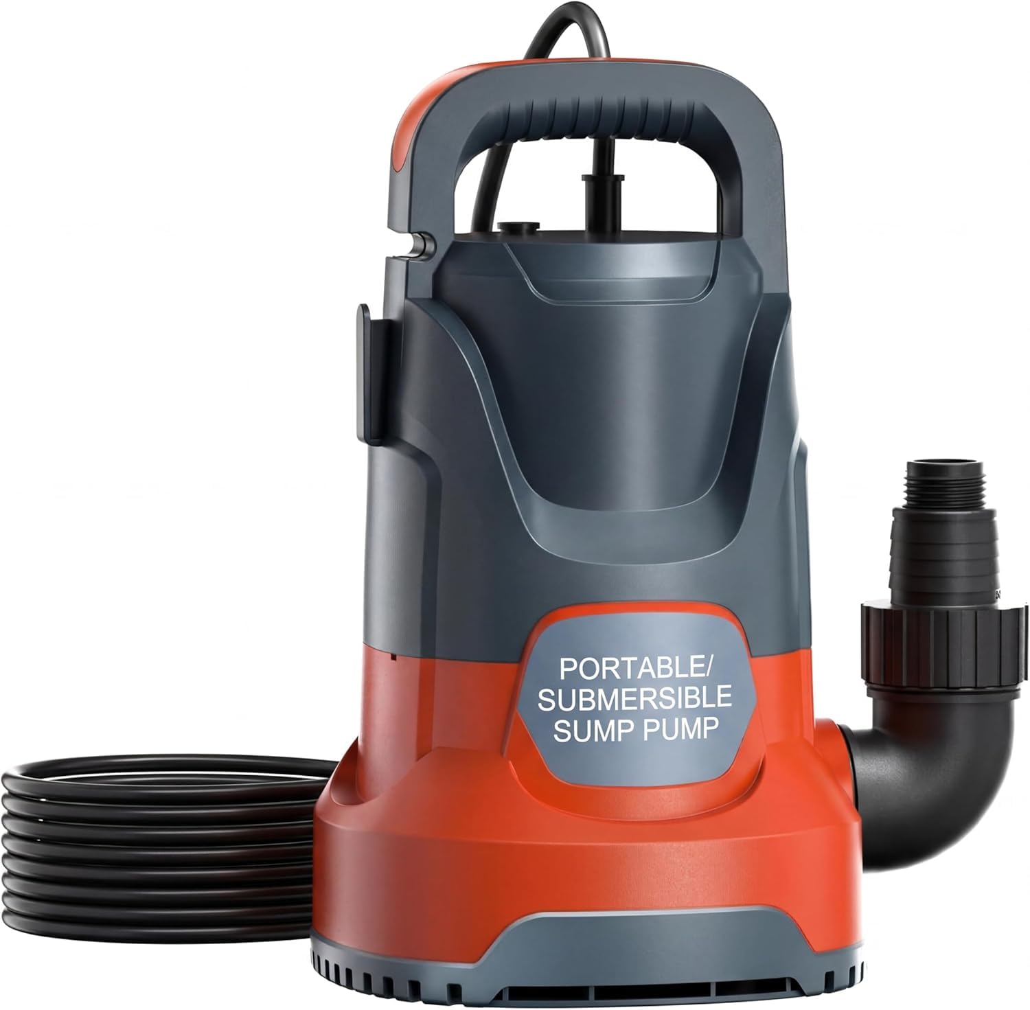 1.1HP Sump Pump, Submersible Water Draining Pump, 4700GPH