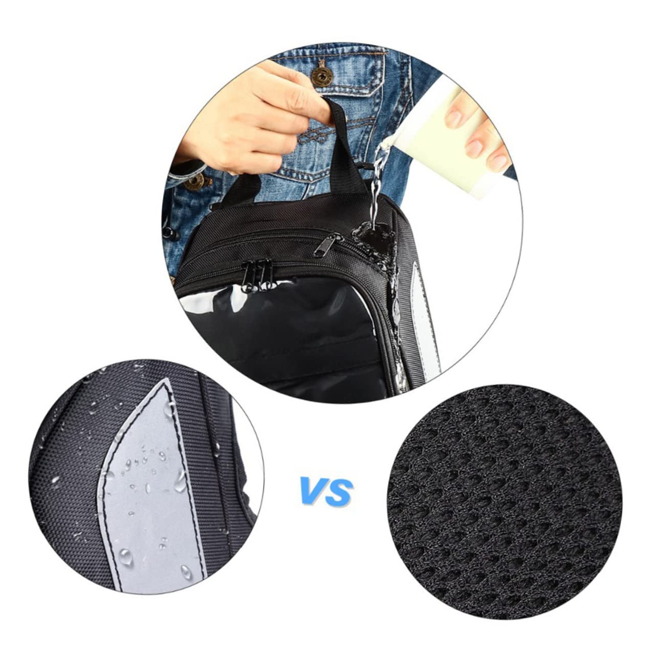 Cabilock Magnetische Motorradtasche Mit 4 Magneten Trägertasche Aus Robustem Material Organizer Mit Mehreren Fächern Für Lange Fahrten