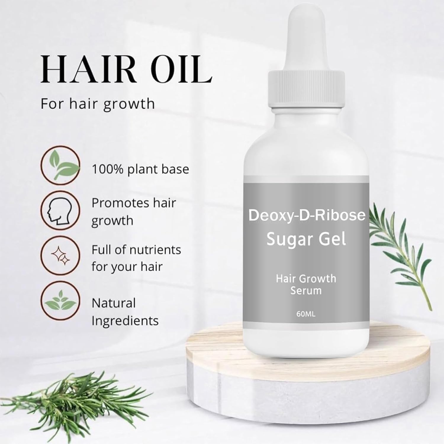 Deoxyribose Sugar Gel Hair Growth, Deoxy Ribose Sugar For Hair strengthen, Suitable for both men and women. 2pcs - Image 2