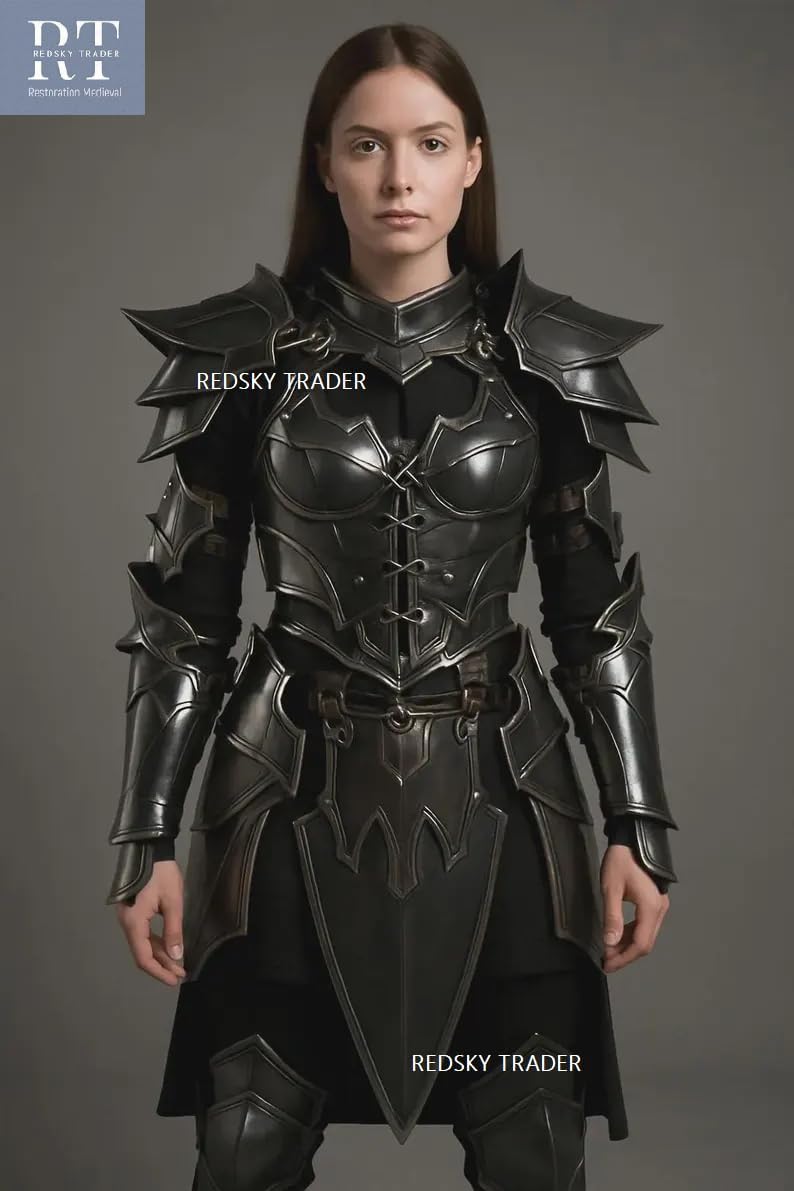 Medieval Female Full Armor – Steel Warrior Suit for LARP, Cosplay & Renaissance Roleplay