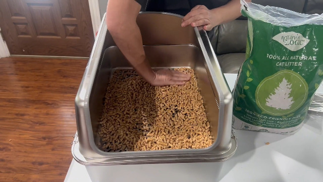 XXL All Stainless Steel Sifting Litter Box for Pine Pellets,Sifting Cat Litter Box with Lid,16''High Sides Metal Sifter Litter Pan System for Big Cats,Odor Control,Easy to Clean - image 7