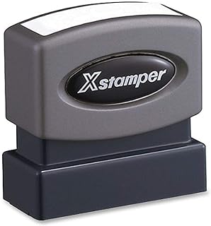 Xstamper One-Color Title Message Stamp, Past Due, Pre-Inked/Re-Inkable, Red (1362)