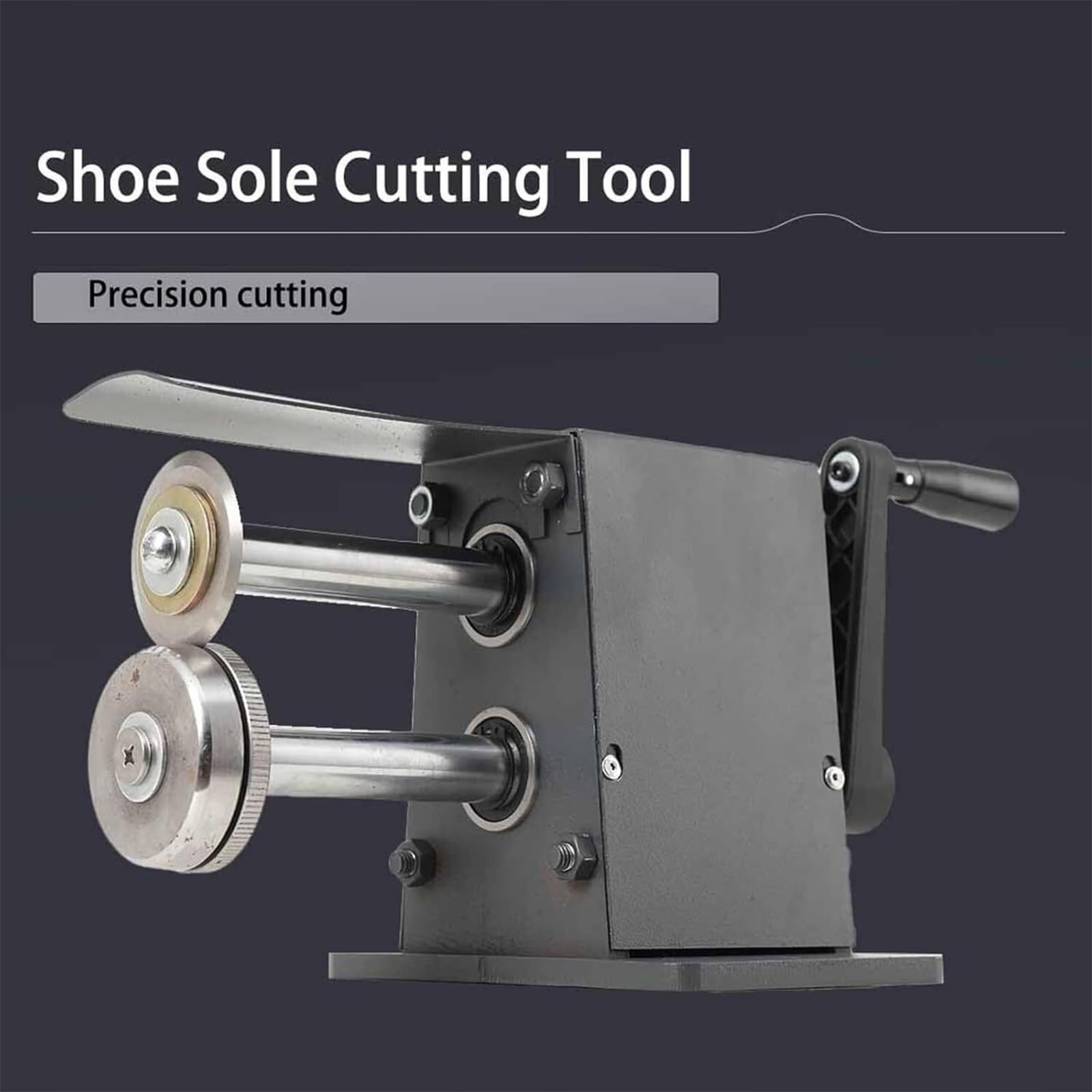 Cortadora de suela de zapatos resistente, 8 mm de grosor máximo, máquina de corte manual de goma de cuero para manualidades y reparaciones hechas a mano