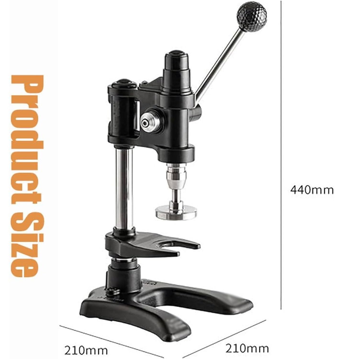 Ręczny ekstraktor kawy, przenośna prasa do proszku ze stali nierdzewnej o ciśnieniu w dół, dystrybutor proszku 58 mm, do domu, biura, na kemping, w podróż(