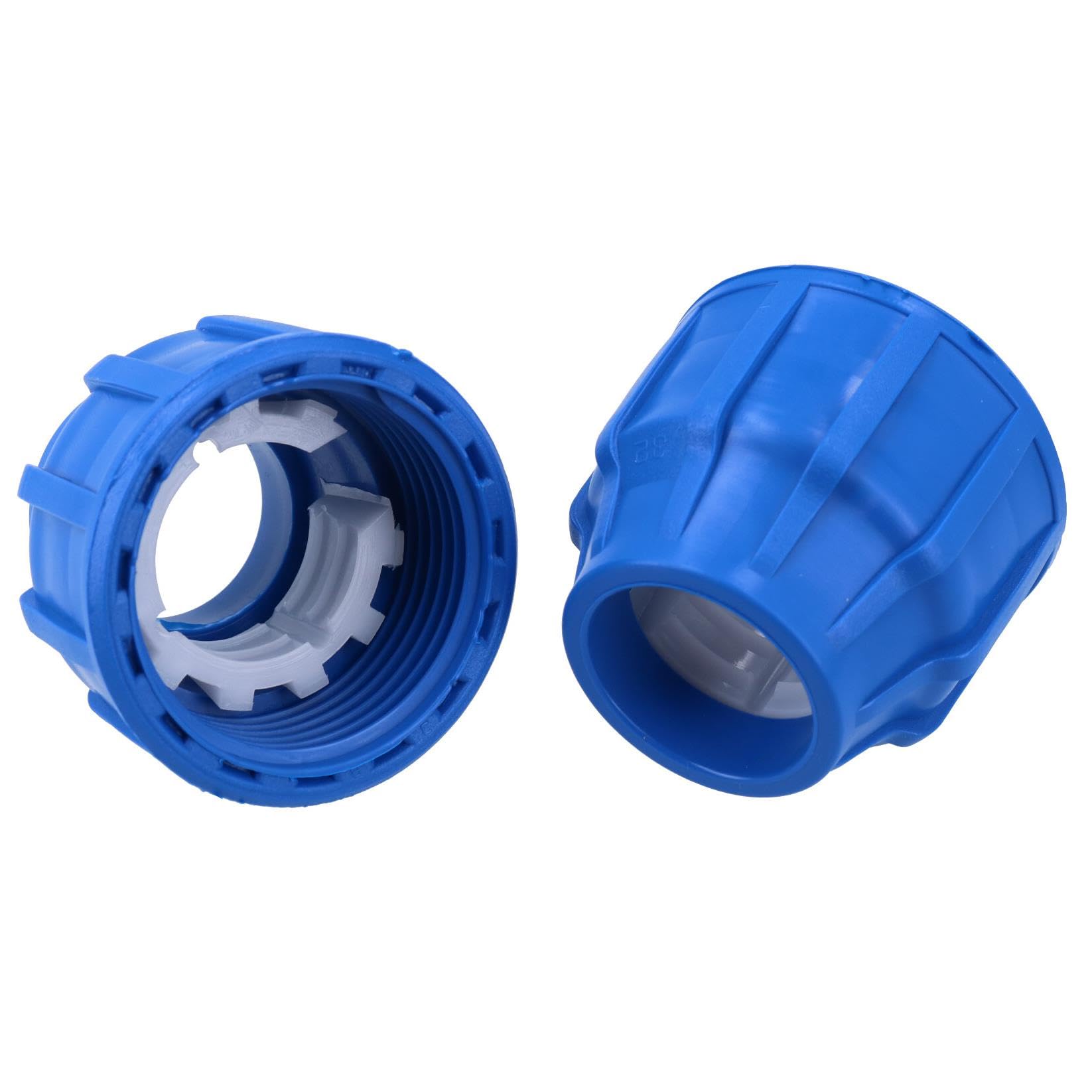 32 x 32mm MDPE Conector de acoplamiento de compresión de tubería recta 10PK