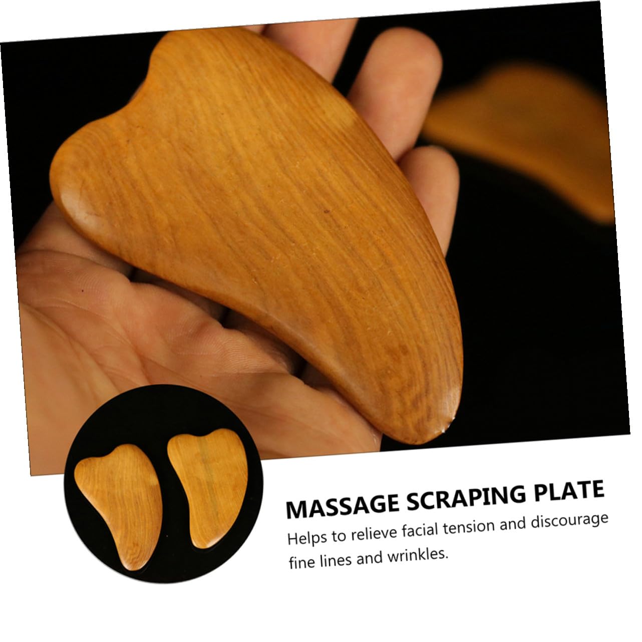 12piezas Herramientas De Masaje De Gua Sha De Madera Alivio De Tensión Facial y Muscular Para Relajación Casa y Viajes