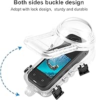 Vista 4 de PULUZ Funda de buceo invisible de 50m/164 pies para Insta360 X3, cubierta impermeable subacuática, carcasa sellada de PC protectora, carcasas