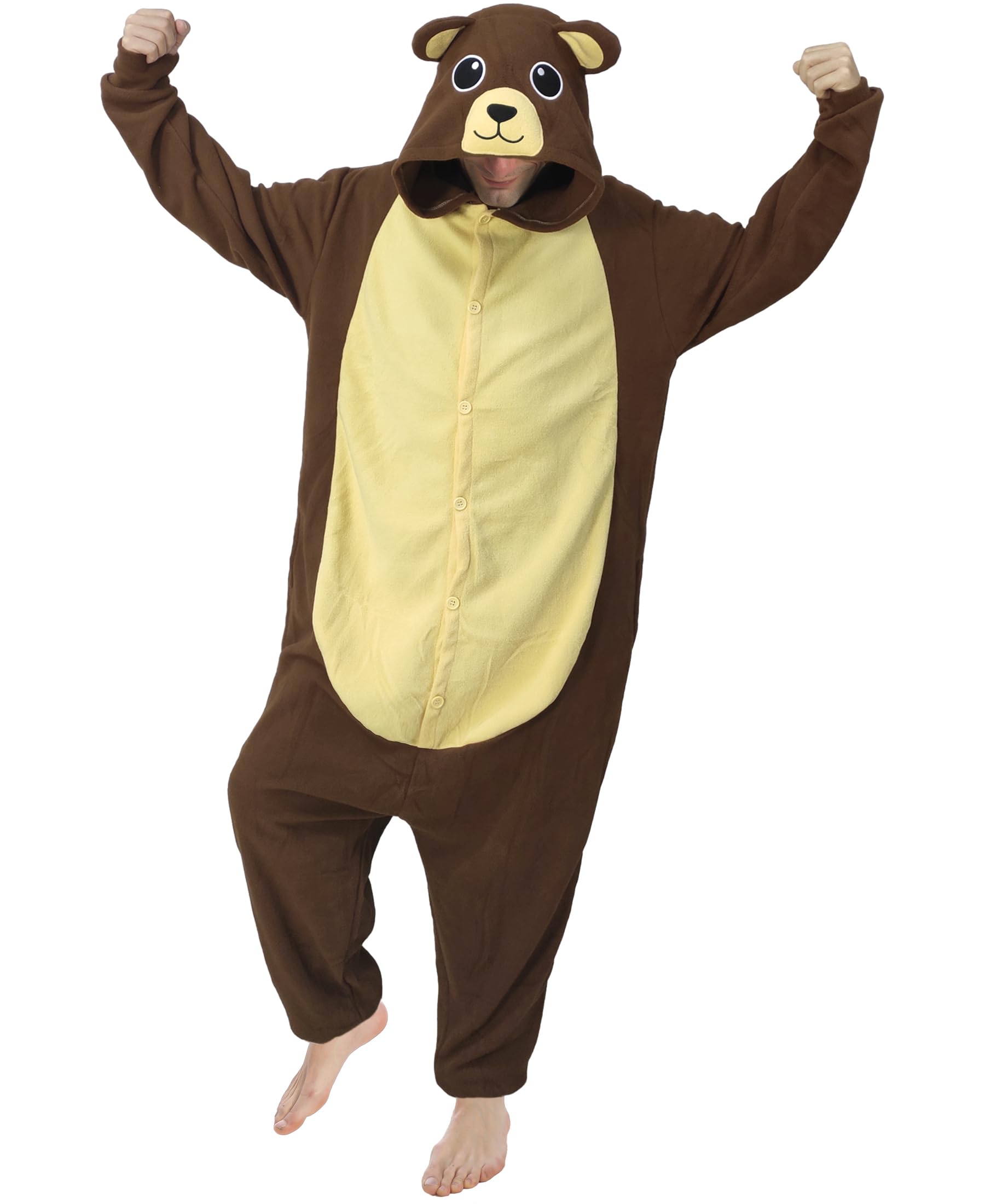 Oiziuziobear Costume Adult Animal Bear Onesie Pajamas Unisex