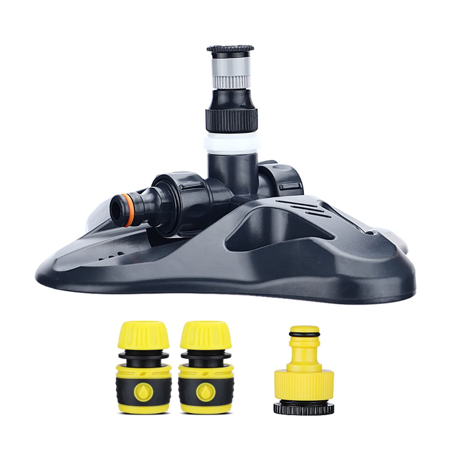 SYTH Irrigatore da Giardino Prato con Base Rotazione a 360° Automatica, può Essere Tandem 3 Marce Regolabile Sistema di irrigazione, Scattering Multifunzione per Prati da Giardino in Erba all'aperto