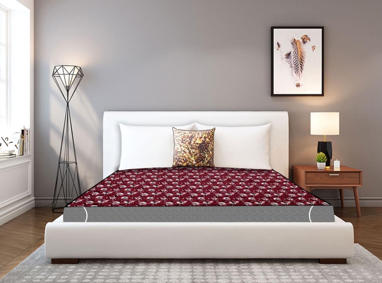 Stylista Waterproof Queen Bedsheet & Protector -14
