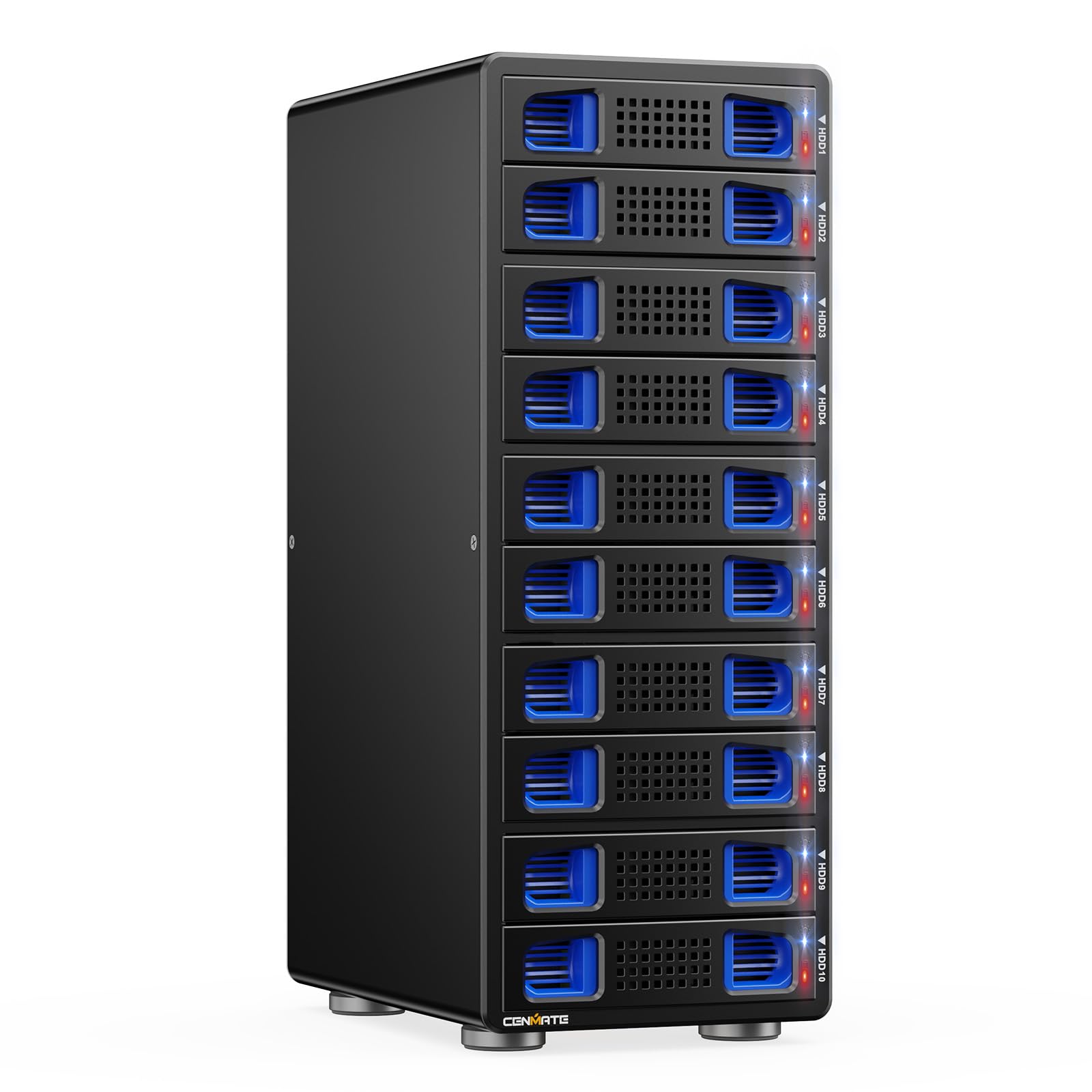 CENMATE Aluminum 10 Bay Hard Drive RAID Enclosure