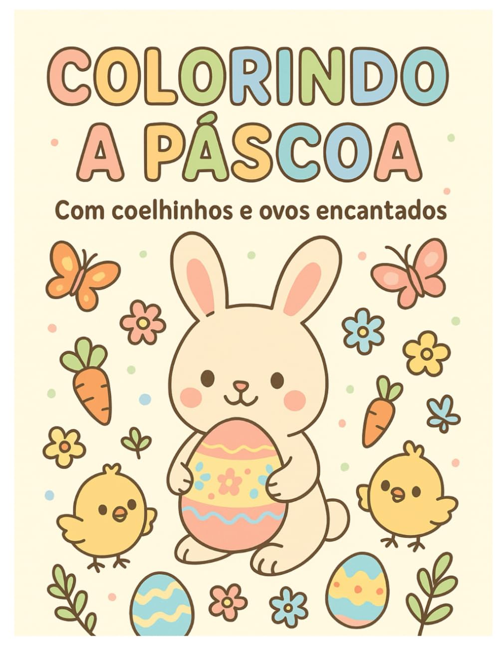 Livro para colorir infantil Páscoa