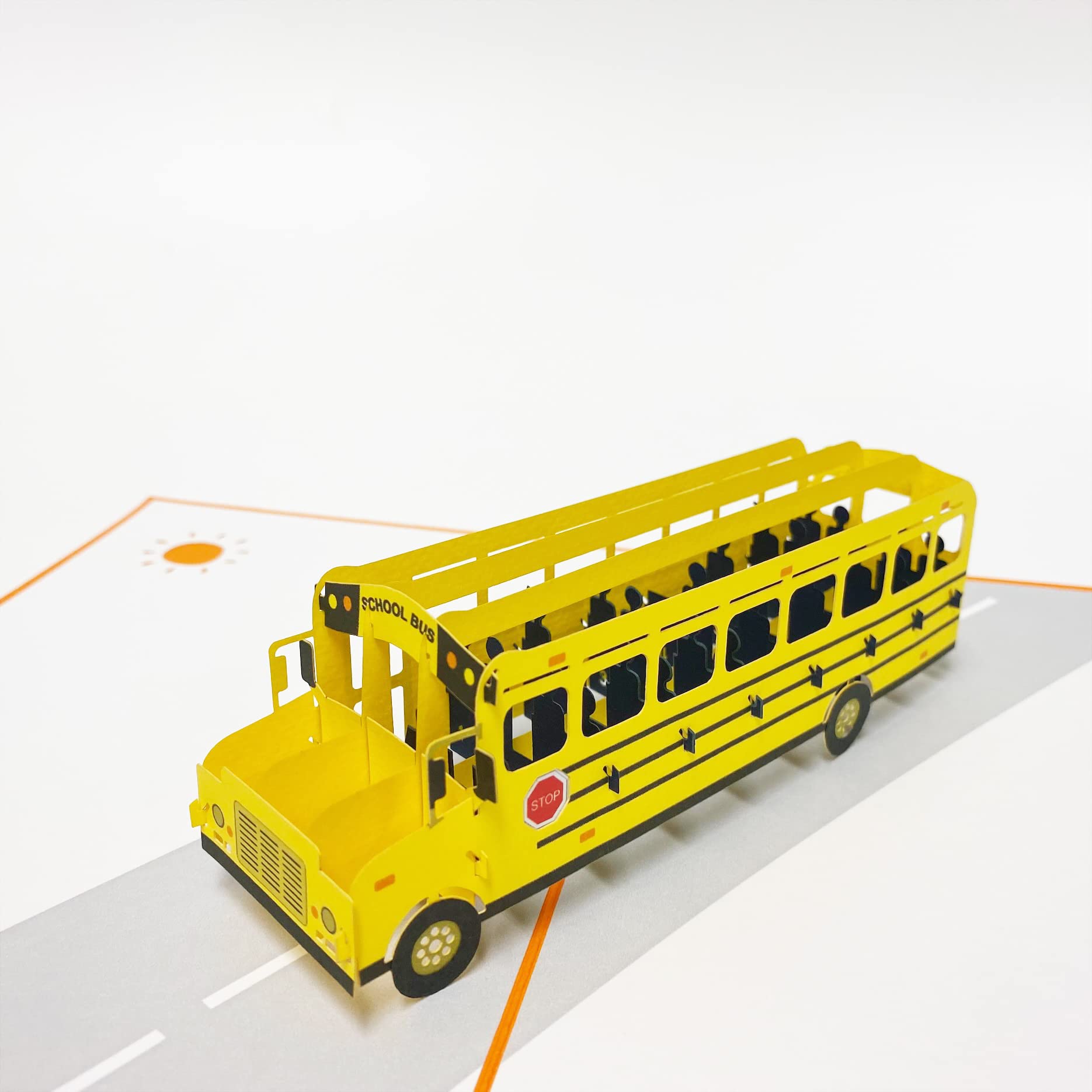 Amazon.com : POP CARD EXPRESS Pop Up School Bus Card, 3D School