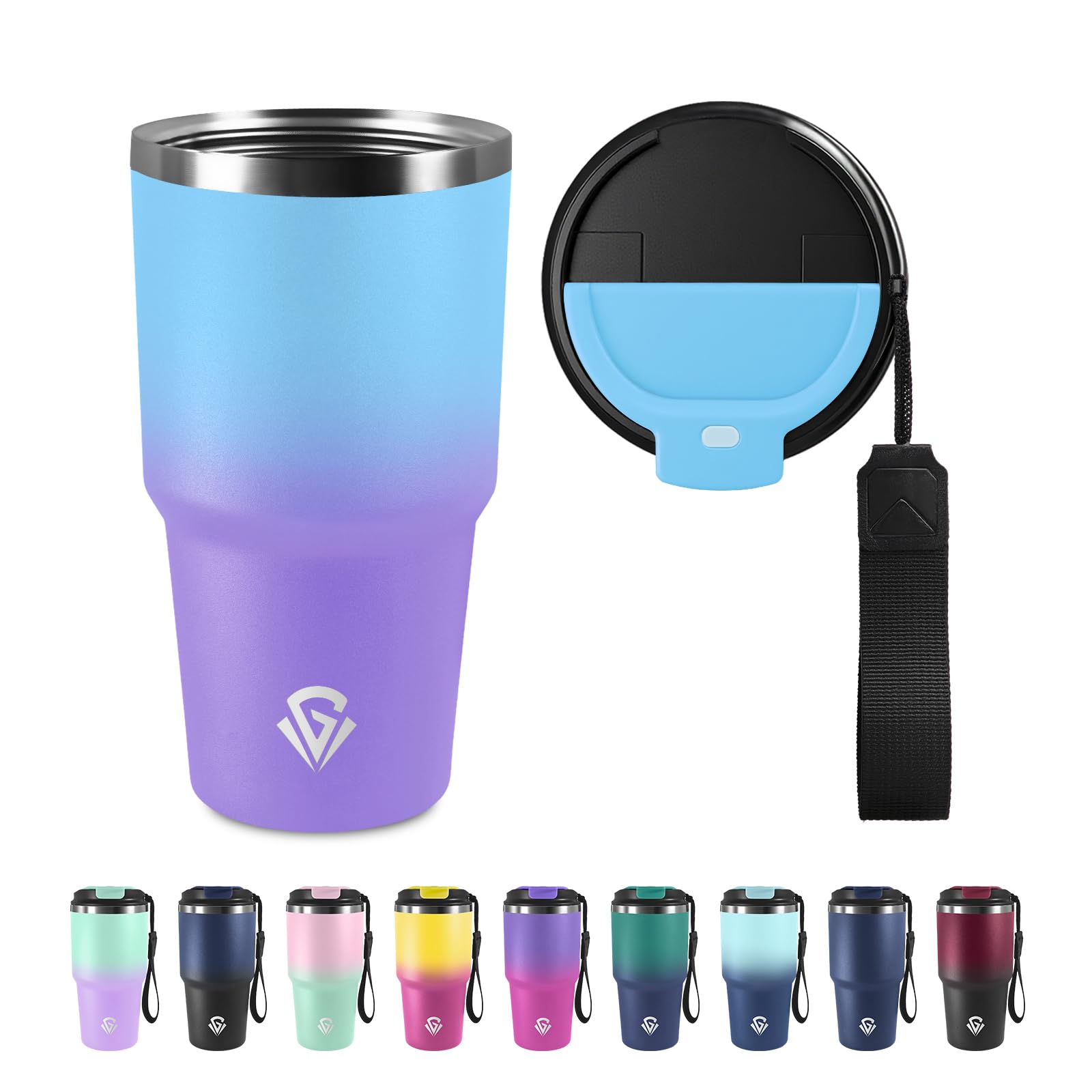 Thermal Mug 600 ml Vacuum Leak-Proof Travel Mug with Lid, Stainless Steel Travel Mug, Insulated Mug, Leak-Proof Coffee Cup with Drinking Hole