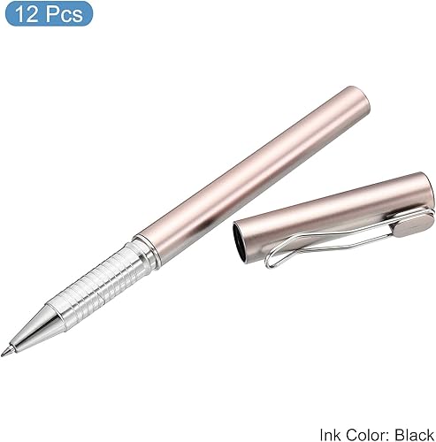 Miniatura 3 de PATIKIL Bolígrafos de gel de tinta negra, paquete de 12 bolígrafos de punta fina de 0.020in, suministros de oficina de escritura suave con tapa