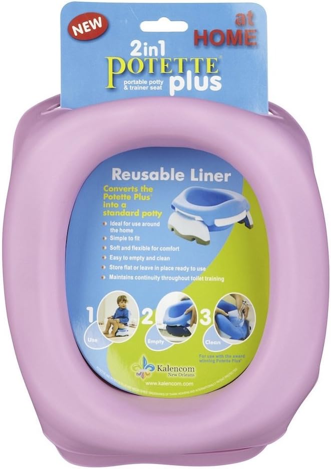 Potette Plus Reusable Potty Liner - Fits All Potette Potties - Pink