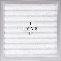 Vista 1 de Melannco Tablero de letras de fieltro, hexagonal, con letras y números, para anuncios, blanco y plateado