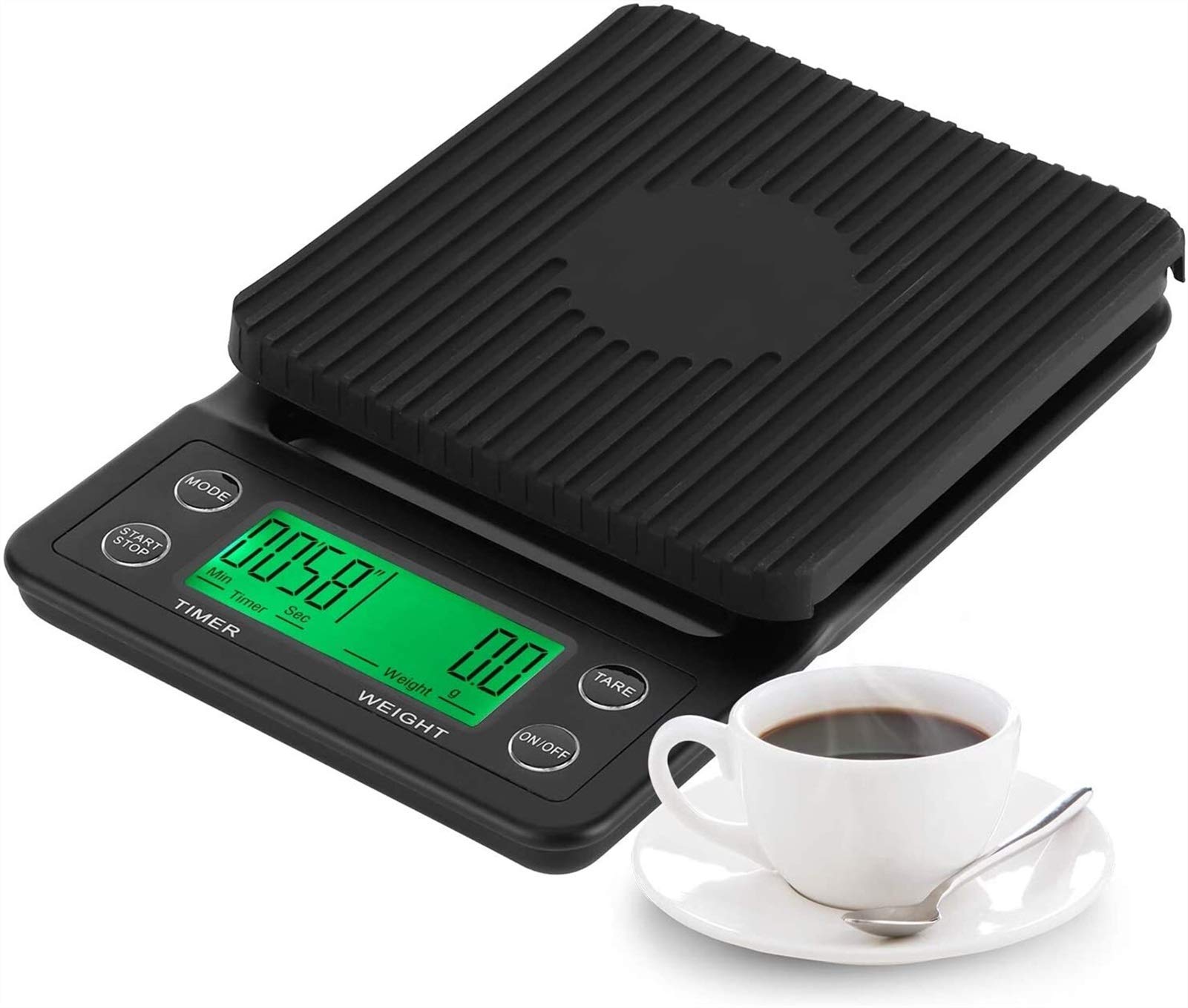 Elektroniczne wagi kuchenne Bardzo dokładna skala kawy z timerem, elektroniczna skala kawy z ekranem wyświetlacza LCD do parzenia kawy Przenośne wagi cyfrowe