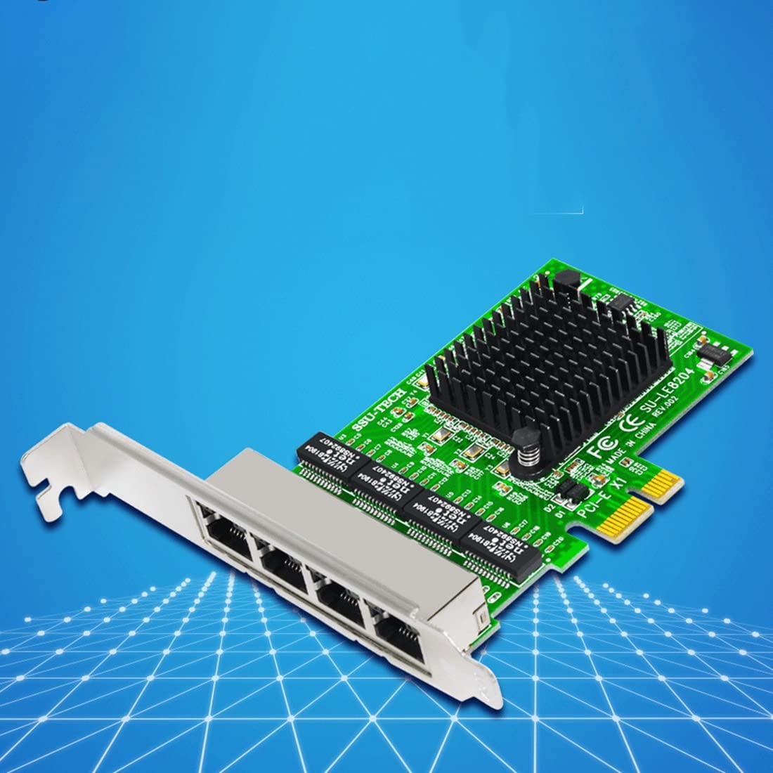 Tarjetas de red Adaptador de red/Ethernet/LAN Tarjeta de red PCI-E Tarjeta de red Realtek RJ45 Internet Ethernet Gigabit 4 puertos Tarjeta de red