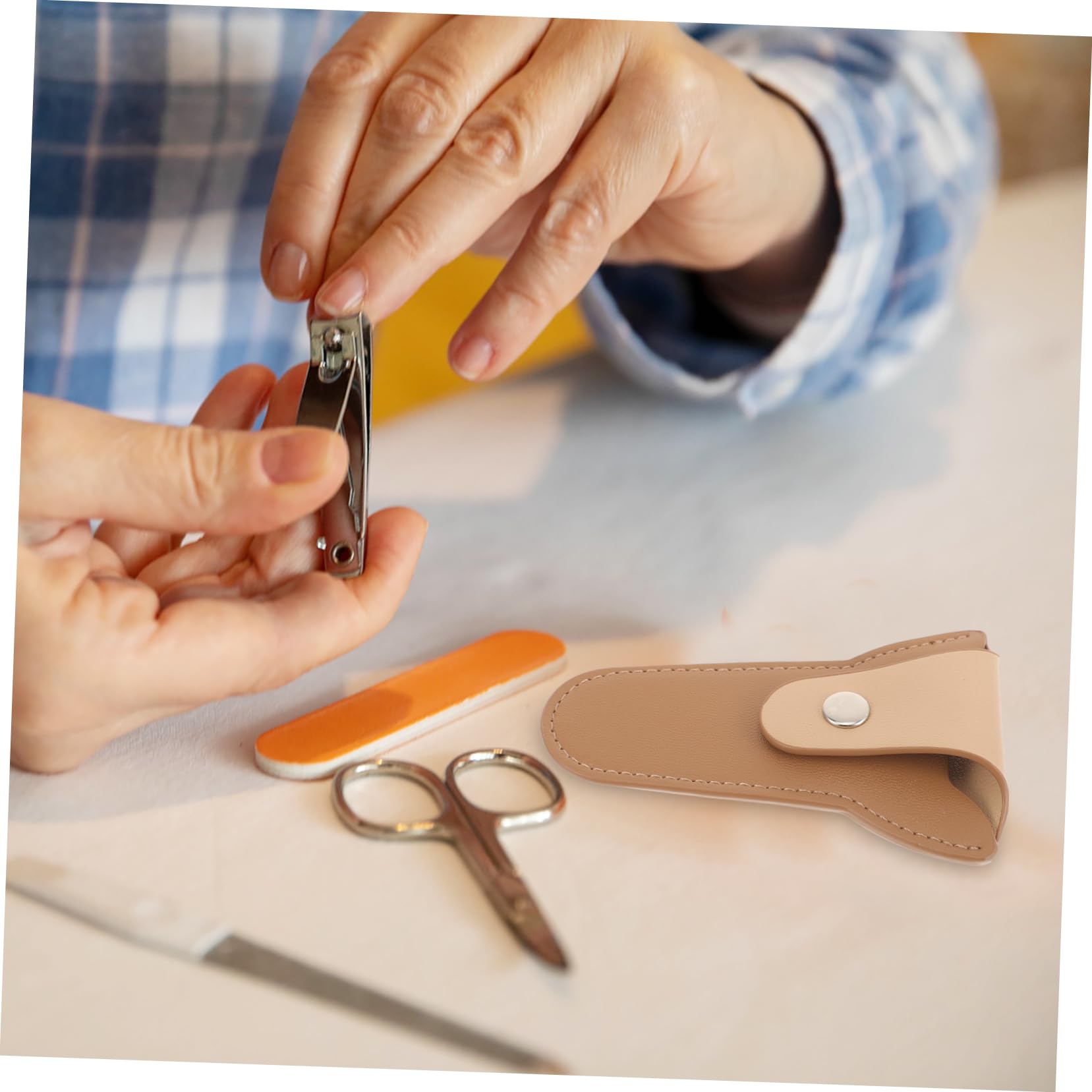 NOLITOY Nail Scissor Protective Cover Small Pouch for Nail Clippers Cuticle Scissors Case