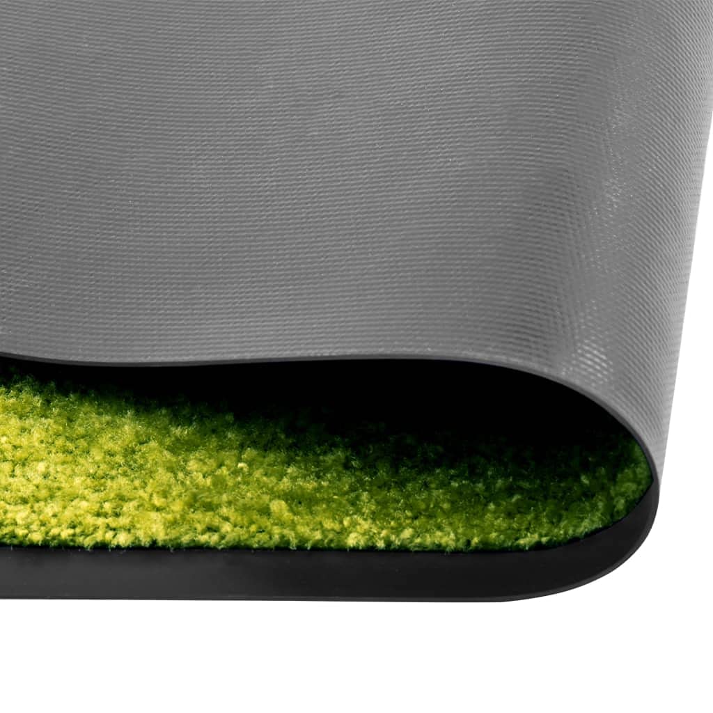 vidaXL Fußmatte Waschbar Schmutzfangmatte Türmatte Fußabtreter Schmutzmatte Schmutzfangläufer Sauberlaufmatte Innen Außen Grün 60x180cm