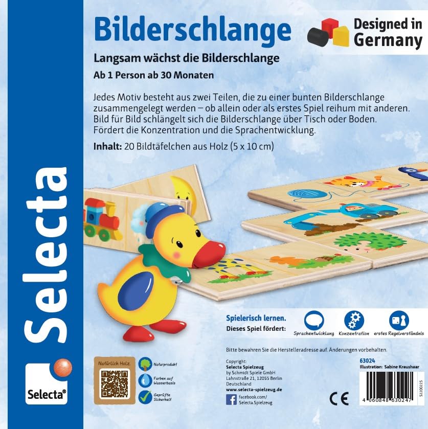 Selecta Photo Snake juego de madera 20 piezas miniatura 2